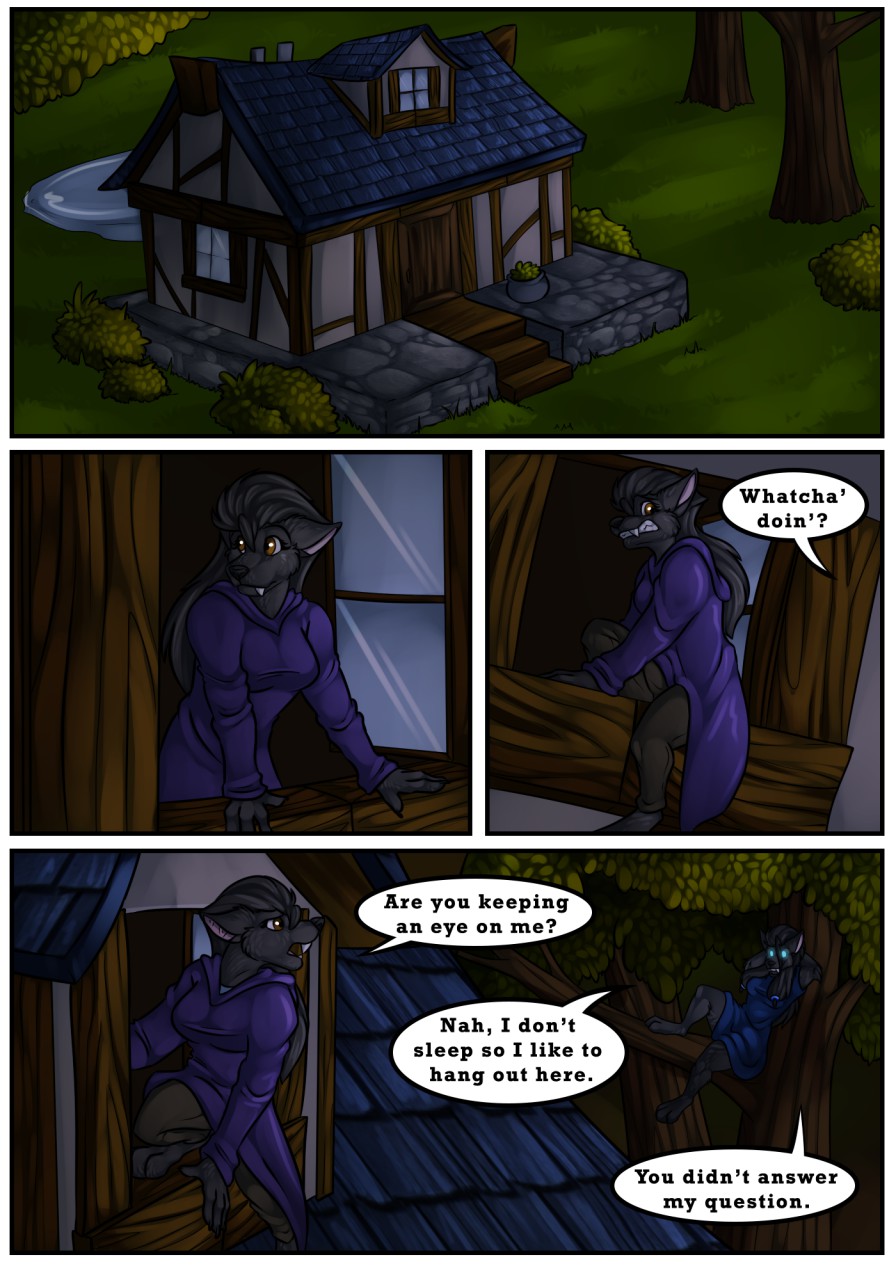 amo_(amocin) amocin anthro blizzard_entertainment breasts canid canine canis claws clothed clothing comic death_knight dialogue digital_media_(artwork) druid druids_the_comic duo english_text female fur hair hi_res kinar_(amocin) magic_user mammal text tribal_spellcaster undead video_games warcraft were werecanid worgen