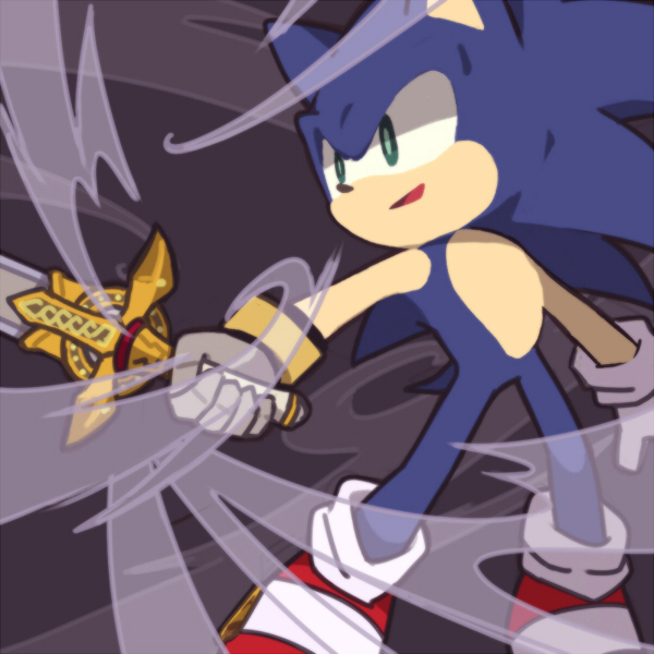 1:1 2014 anthro blue_body blue_fur bukikobuta caliburn clothing eulipotyphlan footwear fur gloves green_eyes handwear hedgehog holding_object holding_sword holding_weapon male mammal melee_weapon shoes solo sonic_and_the_black_knight sonic_storybook_series sonic_the_hedgehog sonic_the_hedgehog_(series) standing sword weapon wind