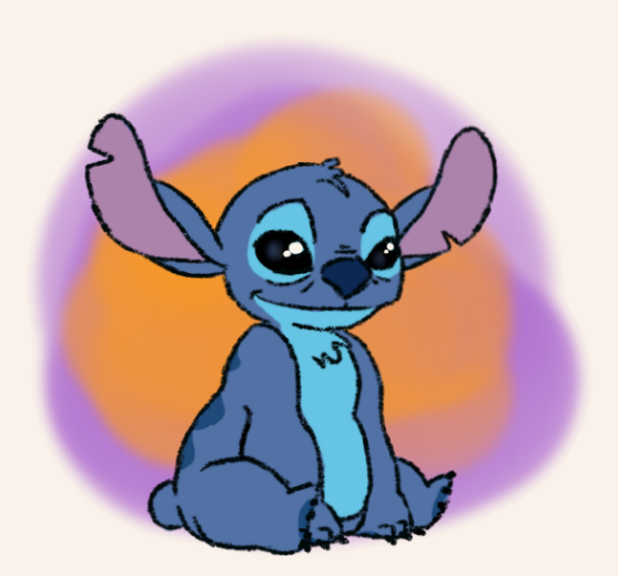 2020 alien ambiguous_gender back_markings black_claws black_eyes blue_body blue_fur blue_markings blue_nose blue_pawpads by-nc-nd chest_tuft claws creative_commons disney experiment_(lilo_and_stitch) faptainpabu fur head_tuft lilo_and_stitch male_(lore) markings notched_ear pawpads simple_background sitting small_tail smile solo stitch_(lilo_and_stitch) tuft