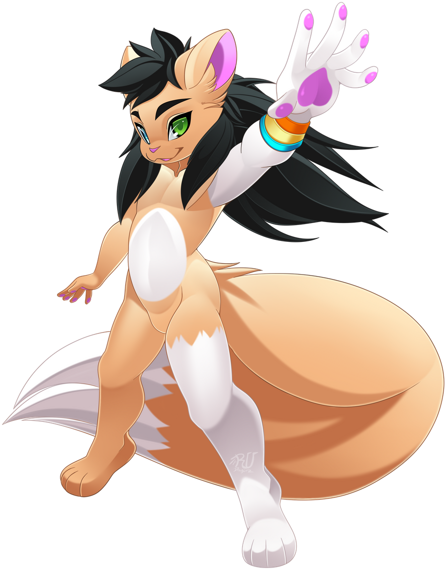 2020 4_toes 5_fingers alpha_channel black_hair canid canine digital_media_(artwork) fingers fox hair heterochromia mammal rudragon simple_background smile toes transparent_background