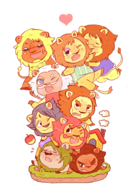 &lt;3 animal_crossing apple aziz_(animal_crossing) black_mane blonde_mane brown_body brown_fur brown_mane bud_(animal_crossing) building clothed clothing elvis_(animal_crossing) eyewear facial_hair felid food fruit fur glasses green_mane group house hyaku_(artist) jubei_(animal_crossing) leopold_(animal_crossing) lion lionel_(animal_crossing) male mammal mane mott_(animal_crossing) nintendo pantherine plant red_mane rex_(animal_crossing) rory_(animal_crossing) scar simple_background sunglasses tan_body tan_fur video_games white_mane