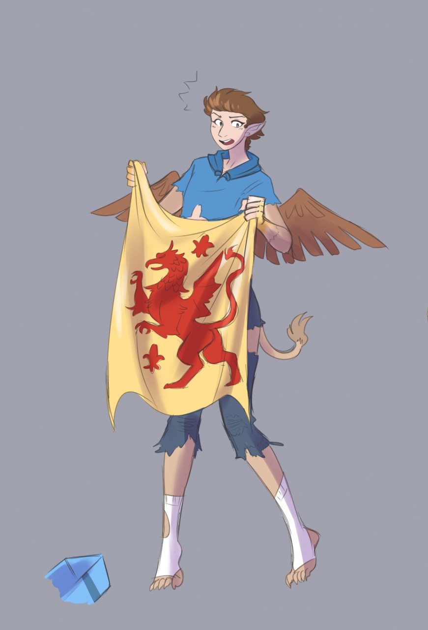 anthro avian banner claws clothing gryphon hi_res human_to_feral male mythological_avian mythology solo species_transformation thatweirdguyjosh torn_clothing transformation wings