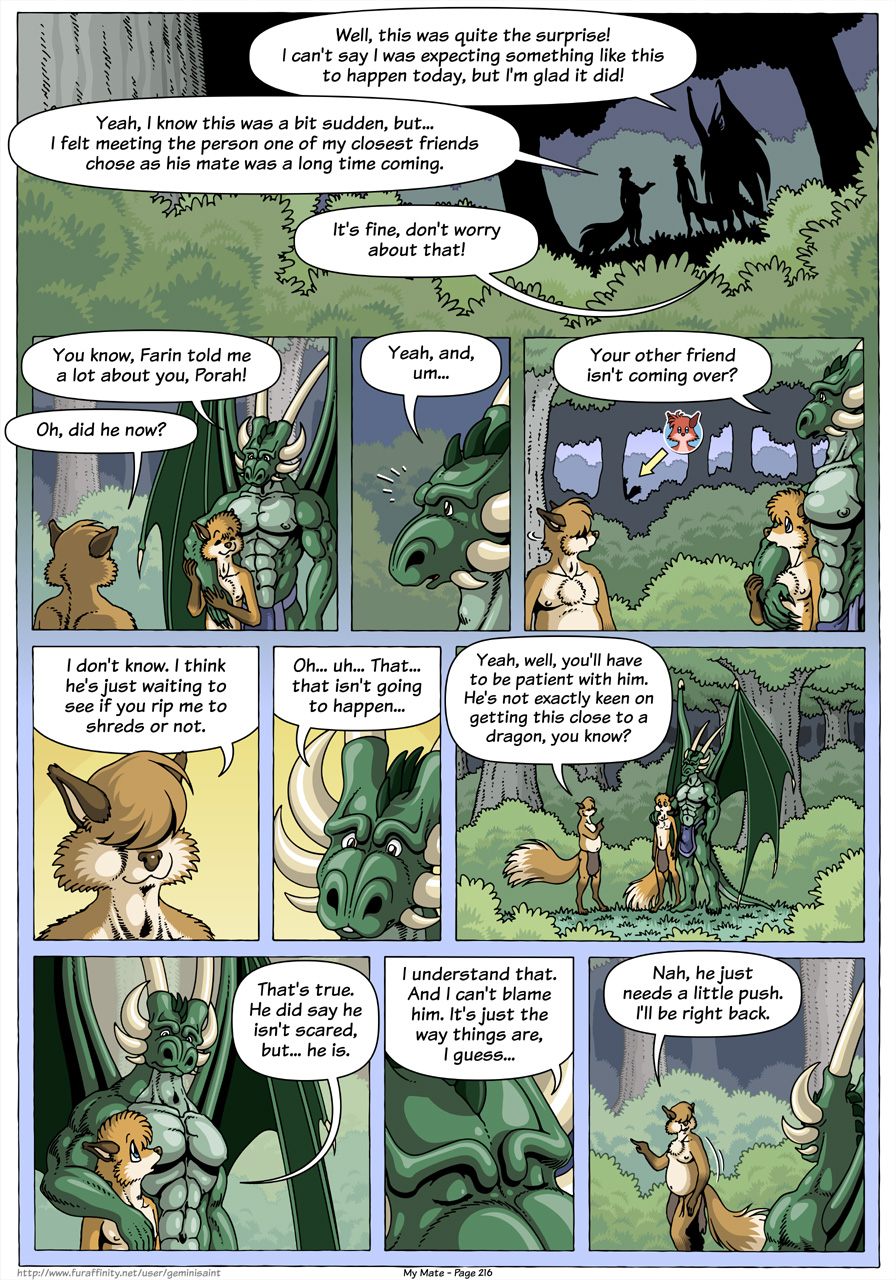 2020 5_fingers 7:10 abs anthro biceps biped blue_eyes bulge canid canine cheek_tuft chest_tuft claws clothed clothing comic day dialogue digital_media_(artwork) digitigrade english_text eyes_closed eyes_covered facial_tuft farin finger_claws fingers forest fox fur geminisaint grass green_body group half_naked head_tuft head_turn hi_res horn loincloth looking_at_another male mammal membrane_(anatomy) membranous_wings multicolored_body muscular muscular_male navel nipples open_mouth outside paws pecs plant plantigrade porah scalie sekk'ral serratus shrub silhouette size_difference slightly_chubby smile standing tan_body tan_fur text topless tree tuft two_tone_body wing_claws wings