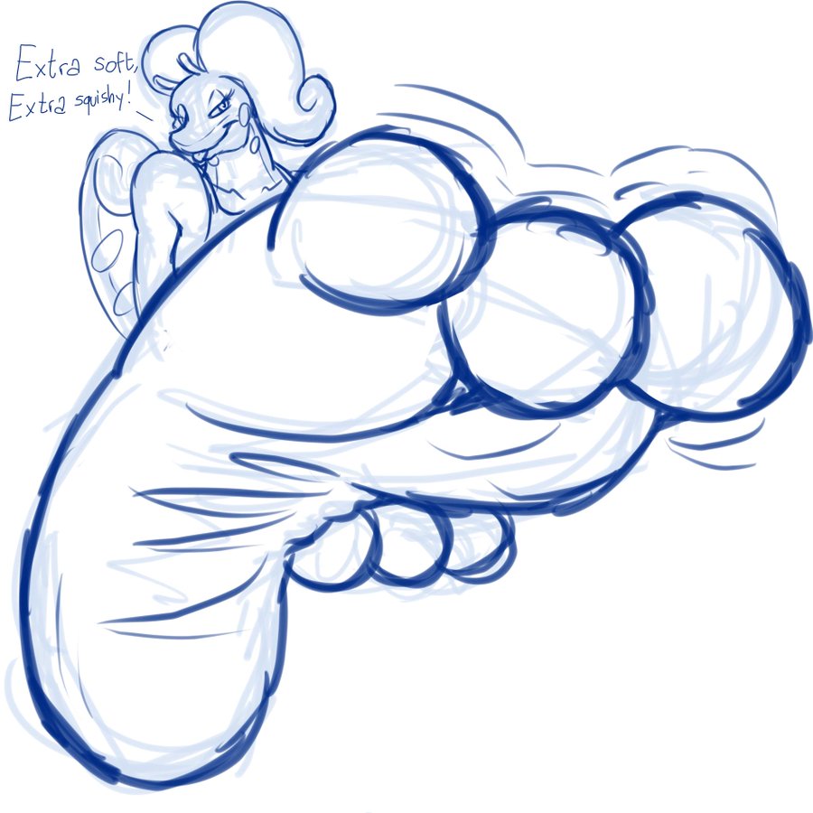 ! 1:1 3_toes antennae_(anatomy) anthro clothing english_text female flirting foot_focus goodra looking_at_viewer motion_blur motion_lines nintendo penelope_(zp92) pok&eacute;mon pok&eacute;mon_(species) shirt sketch solo solo_focus spots tank_top text toes tongue tongue_out topwear video_games wrinkled_feet zp92