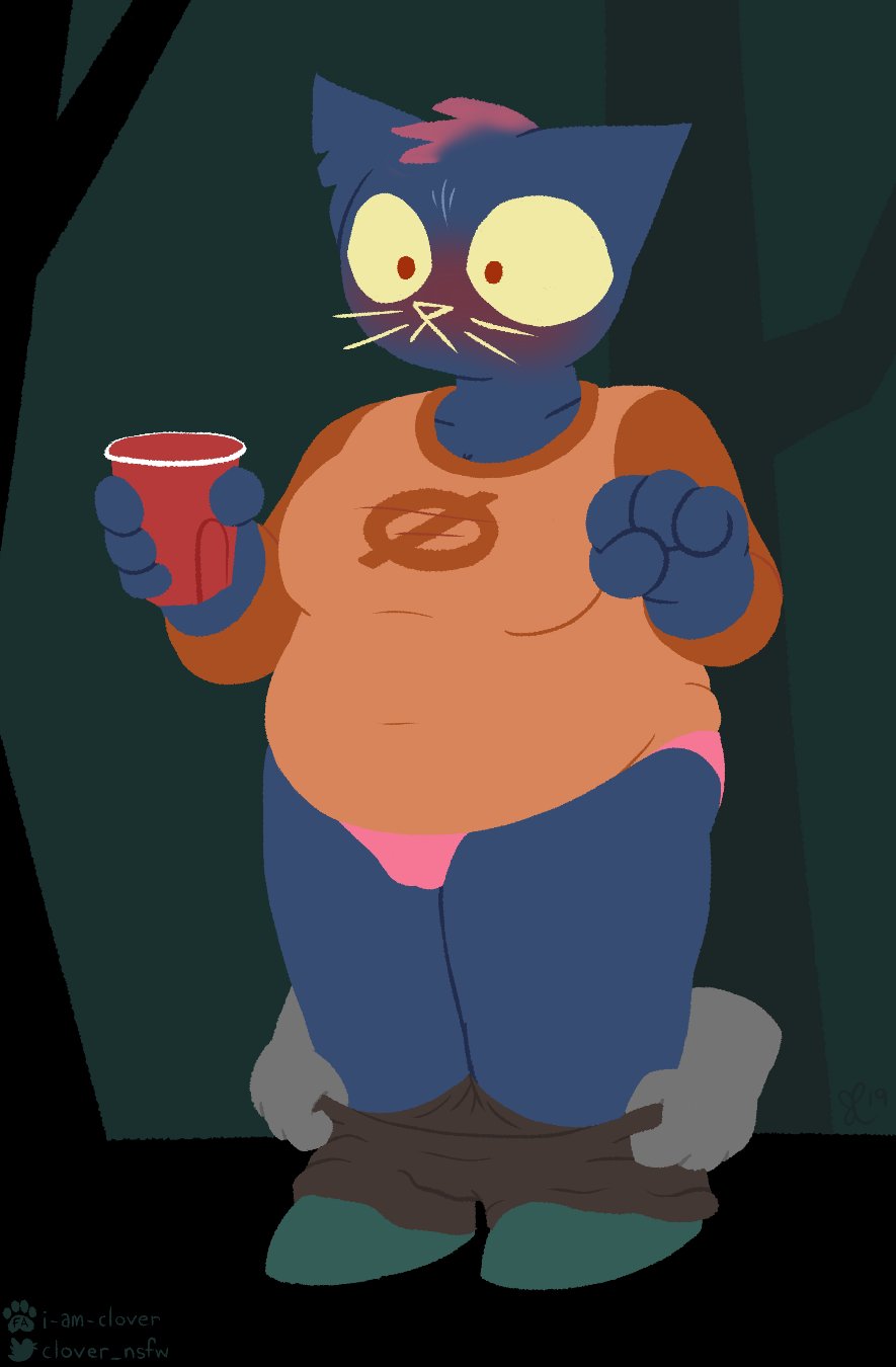 anthro assisted_exposure blush boots bottomwear clothing cup domestic_cat embarrassed exposed felid feline felis female footwear forest hi_res holding_cup holding_object humiliation i_am_clover mae_borowski mammal night_in_the_woods outside overweight overweight_female panties pants pantsing pink_clothing pink_underwear red_eyes shirt slightly_chubby solo topwear tree underwear video_games