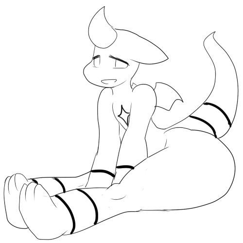 1:1 ambiguous_gender anthro big_butt butt dragon half-closed_eyes kecomaster line_art low_res monochrome narrowed_eyes nude rutherford_(tkongingi) sitting smile solo wide_hips