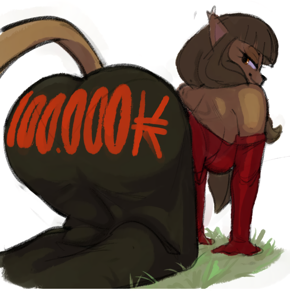 all_fours ankama anthro big_butt brown_body brown_fur butt butt_focus butt_pose dbaru dofus ecaflip felid feline female fur looking_back mammal miranda_(wakfu) pose rear_view seductive solo video_games wakfu writing_on_body