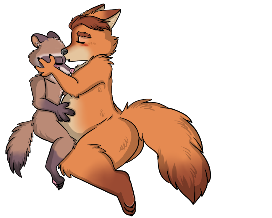 5:4 after_sex alpha_channel anthro canid canine cuddling disney domestic_ferret dontbeazombie duo fox gideon_grey kissing male male/male mammal mustela mustelid musteline travis_(zootopia) zootopia