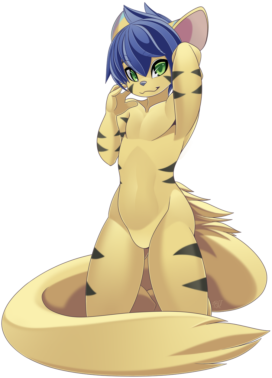 2020 alpha_channel anthro blue_hair digital_media_(artwork) featureless_crotch green_eyes hair hi_res male rudragon simple_background solo standing transparent_background
