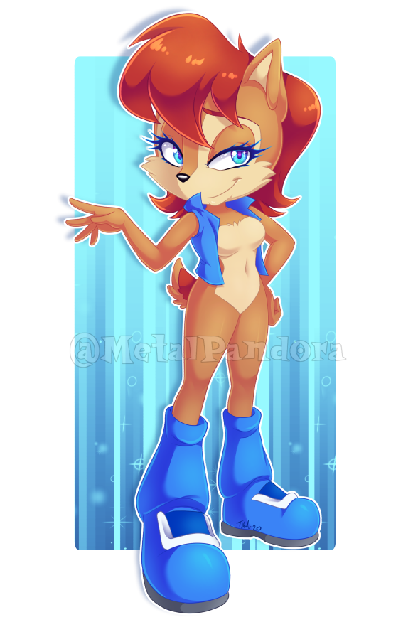 2020 5_fingers alpha_channel anthro archie_comics blue_eyes boots bottomless breasts brown_hair chipmunk clothed clothing digital_media_(artwork) eyelashes featureless_breasts female fingers footwear ground_squirrel hair half-closed_eyes mammal metalpandora narrowed_eyes rodent sally_acorn sciurid short_hair smile solo sonic_the_hedgehog_(archie) sonic_the_hedgehog_(comics) sonic_the_hedgehog_(series) topwear vest watermark