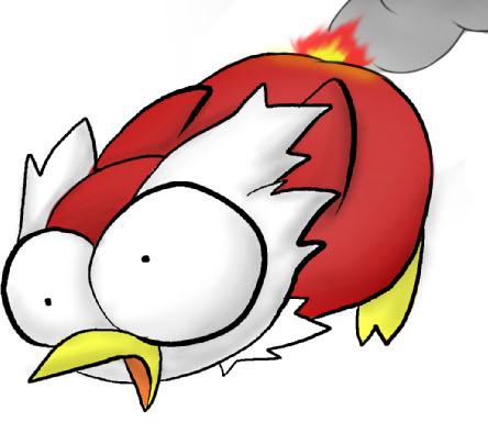 ambiguous_gender burning butt butt_on_fire delibird fifybear fire generation_2_pokemon hand_on_butt low_res nintendo open_mouth pain pokemon pokemon_(species) simple_background smoke solo