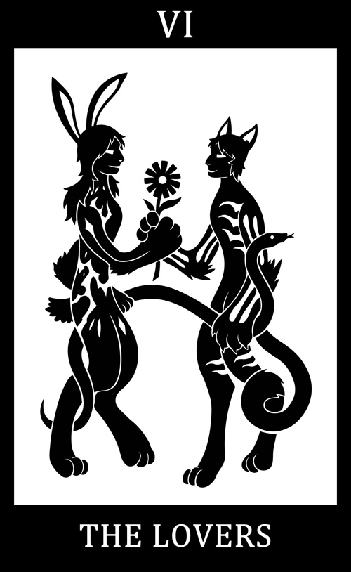2015 3_toes 4_claws 4_fingers ambiguous_gender animal_humanoid arm_tuft biped black_and_white black_border bone border card cat_humanoid cat_tail claws digital_drawing_(artwork) digital_media_(artwork) digitigrade duo_focus ears_up elbow_tuft empty_eyes english_text exposed_bone eye_contact feet felid felid_humanoid feline feline_humanoid female feral finger_claws fingers forked_tongue full-length_portrait fur fur_tuft group hair holding_feral humanoid humanoid_face humanoid_focus lagomorph lagomorph_humanoid leg_markings leporid_humanoid long_tail looking_at_another looking_at_partner major_arcana male mammal mammal_humanoid markings medium_hair monochrome pitch_haven portrait prick_ears rabbit_ears rabbit_humanoid reptile ribs roman_numeral romantic romantic_couple sarah_crowley scalie scp_foundation scut_tail short_hair short_tail side_view silhouette simple_background smile smiling_at_another smiling_at_partner snake standing stuart_hayward sunnyclockwork tail tarot_card text the_lovers_(tarot) toes tongue tongue_out trio tuft white_background white_text