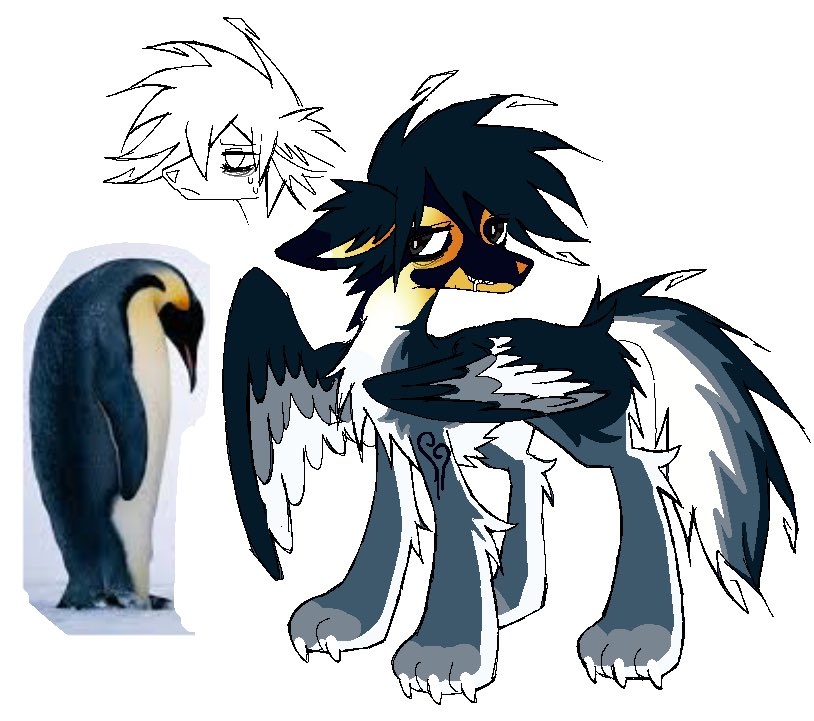 2023 ambiguous_gender canid dethtwink feral mammal model_sheet solo sparkledog stock_image wings