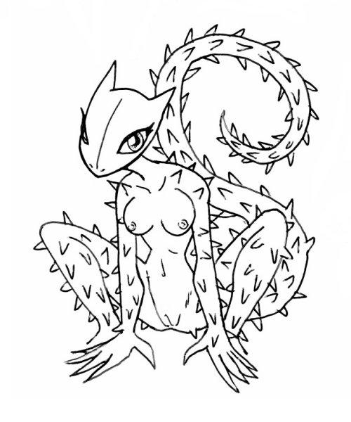 breasts female horridus image_comics lizard nipples nude plain_background reptile sara_hill savage_dragon scalie solo spikes thorny_devil unknown_artist white_background
