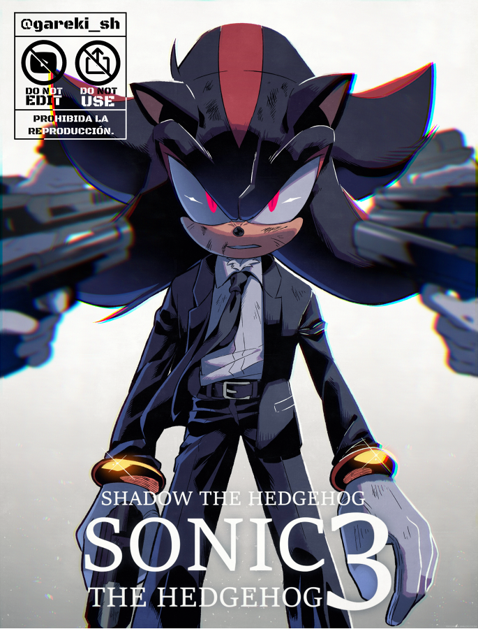 1boy animal_nose black_fur body_fur furry furry_male gareki_sh gun hedgehog hedgehog_ears john_wick keanu_reeves multicolored_fur red_eyes red_fur shadow_the_hedgehog shadow_the_hedgehog_(game) sonic_(series) two-tone_fur voice_actor_connection weapon