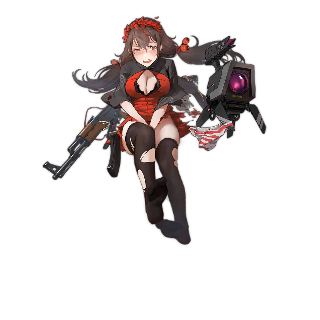 1girl alternate_costume assault_rifle bangs black_hair black_legwear blush bow bow_panties breasts brown_eyes brown_hair cancer_(zjcconan) character_name cleavage clothes_theft damaged dinergate_(girls_frontline) embarrassed full_body girls_frontline gun hair_between_eyes hair_ornament horizontal_stripes large_breasts long_hair looking_at_viewer official_art one_eye_closed open_mouth panties panties_removed photoshop_(medium) red_background red_skirt rifle skirt solo striped striped_panties tears theft thighhighs torn_clothes torn_legwear torn_skirt transparent_background twintails type_56_assault_rifle type_56_assault_rifle_(girls_frontline) underwear underwear_theft uneven_eyes weapon
