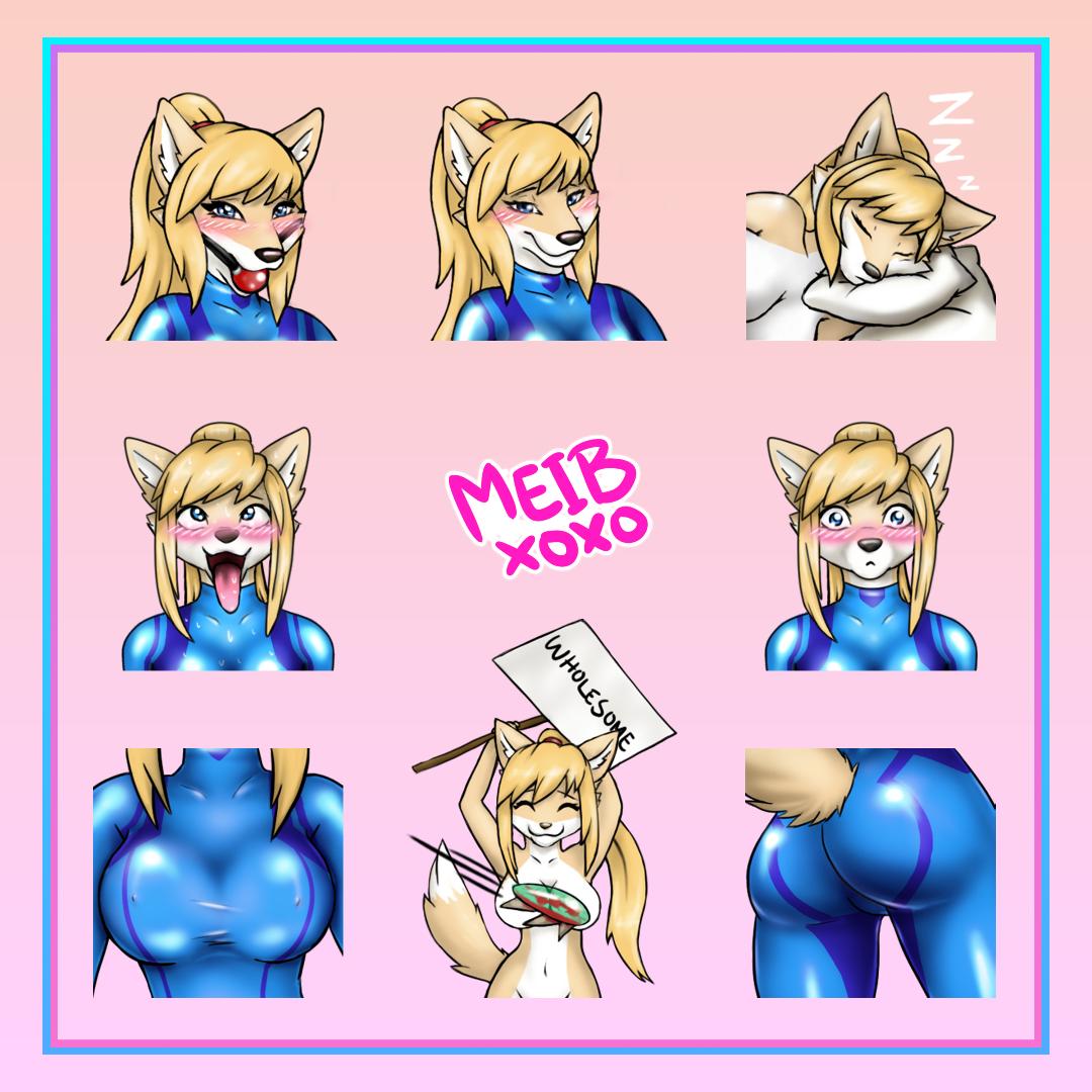 1:1 ahegao alien alternate_species anthro ball_gag bed bedroom_eyes blush breasts butt camel_toe canid canine casual_exposure casual_nudity cleavage clothed clothing convenient_censorship embarrassed emote emotes erect_nipples female fox furniture gag gagged looking_at_viewer looking_pleasured mammal meibeu metroid metroid_(species) narrowed_eyes nintendo nipples nude samus_aran seductive sleeping solo sound_effects spread_legs spreading tight_clothing tight_fit tongue tongue_out video_games zero_suit zzz
