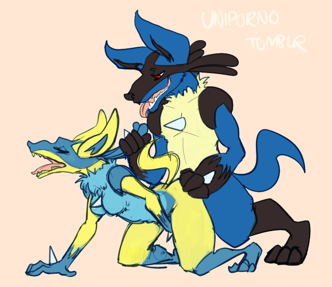 all_fours anthro breasts doggystyle duo erection female fingering from_behind_position genitals incest_(lore) lucario male male/female nintendo penis pok&eacute;mon pok&eacute;mon_(species) sex sibling spread_legs spreading tongue tongue_out uniporno vaginal vaginal_fingering video_games