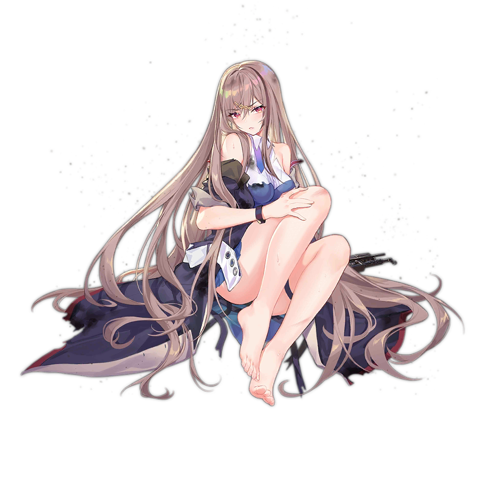 1girl bangs barefoot blue_dress blue_neckwear blush breasts coat collared_dress criin damaged dress eyebrows_visible_through_hair full_body girls_frontline gun holding injury light_brown_hair long_hair looking_at_viewer mat-49 mat-49_(girls_frontline) multicolored multicolored_hair necktie off_shoulder official_art open_clothes open_coat parted_lips pink_eyes sidelocks sitting sleeve_cuffs sleeveless sleeveless_dress solo streaked_hair submachine_gun thigh_strap thighs torn_clothes transparent_background v-shaped_eyebrows very_long_hair weapon wristband