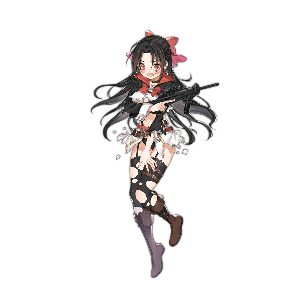 1girl bangs belt beretta_cx4 black_hair black_jacket black_legwear black_panties blush boots bow bowtie breast_hold breasts brown_footwear choker cleavage collar collarbone crop_top cropped_jacket cx4_storm_(girls_frontline) damaged dirty earrings embarrassed eyebrows_visible_through_hair fang floating_hair foregrip full_body garter_straps garters girls_frontline gun haijin hair_bow hair_ribbon hand_up high_collar holding holding_gun holding_weapon jacket jewelry knee_boots logo long_hair long_sleeves looking_at_viewer medium_breasts midriff miniskirt navel no_bra official_art open_clothes open_mouth open_skirt panties parted_bangs red_bow red_eyes red_neckwear red_ribbon ribbon rifle sapphire_(gemstone) sidelocks skirt sleeve_cuffs smile solo standing standing_on_one_leg stomach strap stud_earrings thigh_strap thighhighs torn_clothes torn_jacket torn_legwear torn_skirt transparent_background trigger_discipline underbust underwear utility_belt very_long_hair weapon wrist_cuffs