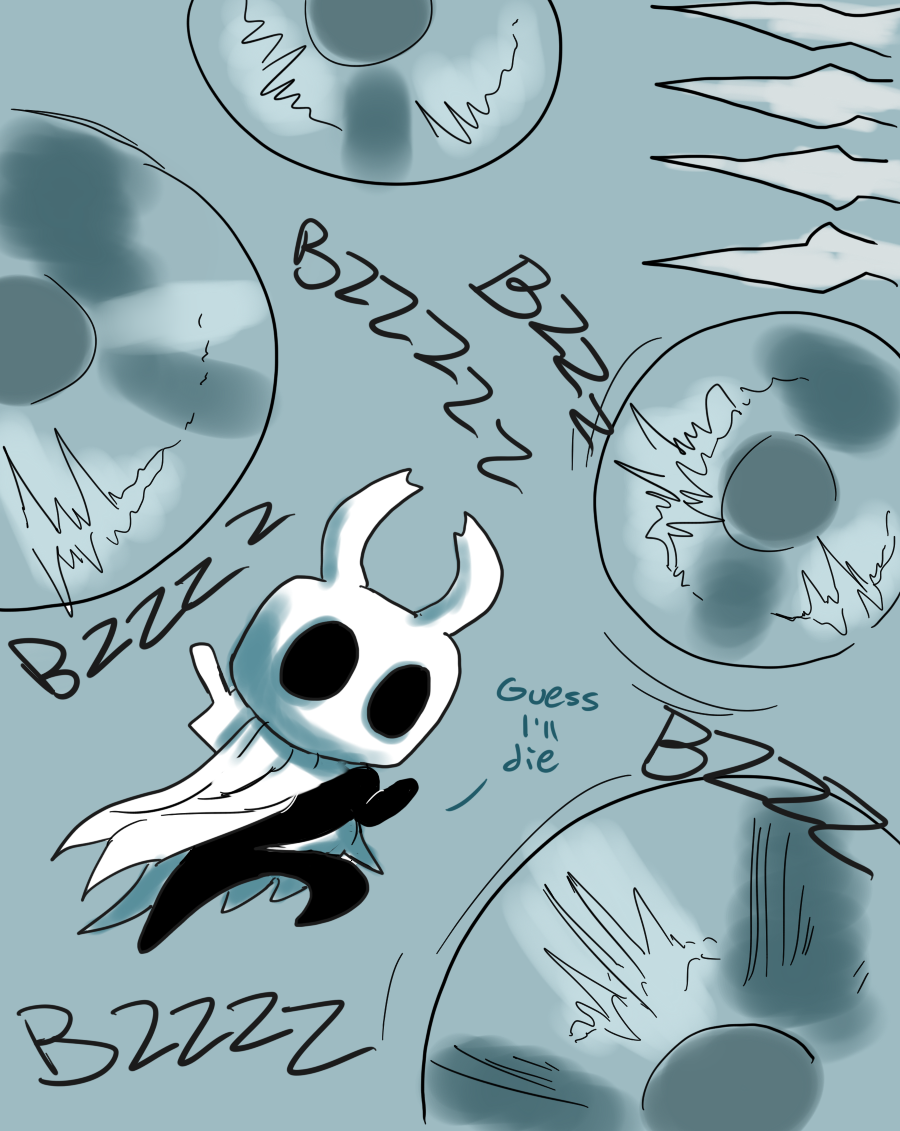 60percentscalie arthropod buzzsaw fecharis guess_i'll_die hollow_knight humanoid insect male meme pale_king protagonist_(hollow_knight) solo team_cherry vessel_(species) video_games