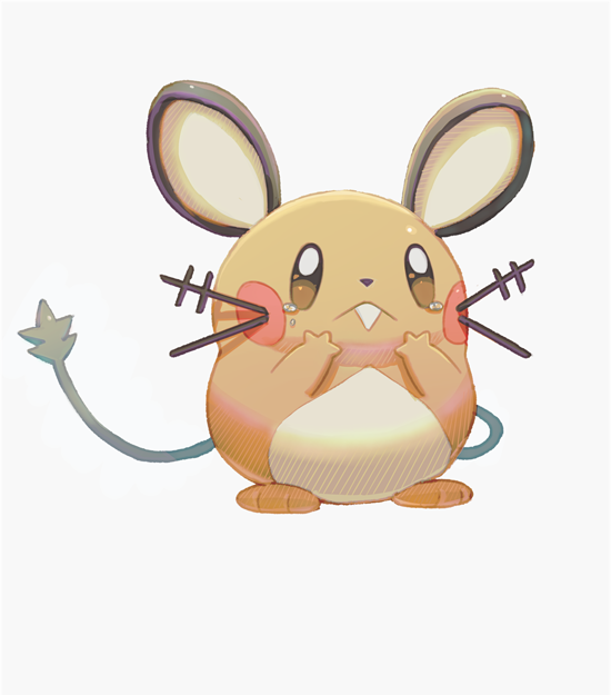 ak1 closed_mouth commentary dedenne fang full_body gen_6_pokemon hands_up mouse no_humans pokemon pokemon_(creature) simple_background solo tearing_up whiskers white_background