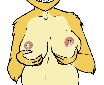 anthro areola belly bethesda_softworks big_belly big_breasts bodily_fluids breasts cupping_breasts felid female fur holding_breast katia_managan khajiit lactating low_res mammal milk nipples nude out_of_frame pregnant prequel simple_background smile solo the_elder_scrolls twokindswierdo video_games webcomic yellow_body yellow_fur