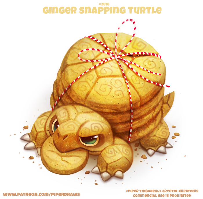 ambiguous_gender angry bow claws cookie cryptid-creations english_text feral food food_creature ginger_snaps_(cookie) green_eyes reptile scales scalie simple_background snapping_turtle solo string text turtle url white_background yellow_body yellow_scales