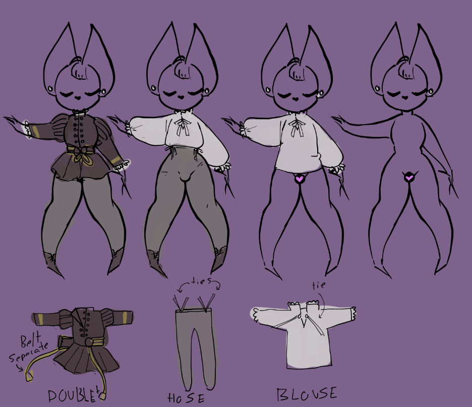 ambiguous_gender anthro biped bottomwear bulge chiropteran clothed clothing curvy_figure digital_media_(artwork) fingers footwear girly historical legwear male mammal medieval microchiropteran model_sheet phyllostomid short_stack small_feet small_waist solo standing text thick_thighs tights topwear triplecancer vampire vampire_bat wide_hips yangochiropteran