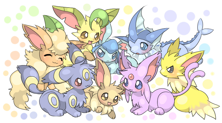 2008 big_ears blush chest_tuft digital_media_(artwork) eevee eeveelution espeon eyes_closed feral flareon fluffy_ears generation_1_pokemon generation_2_pokemon generation_4_pokemon glaceon group inner_ear_fluff jolteon kemono leafeon lying mouth_closed nintendo no_pupils on_front open_mouth open_smile paws pokemon pokemon_(species) shaded simple_background sitting smile standing suppainu tuft umbreon vaporeon