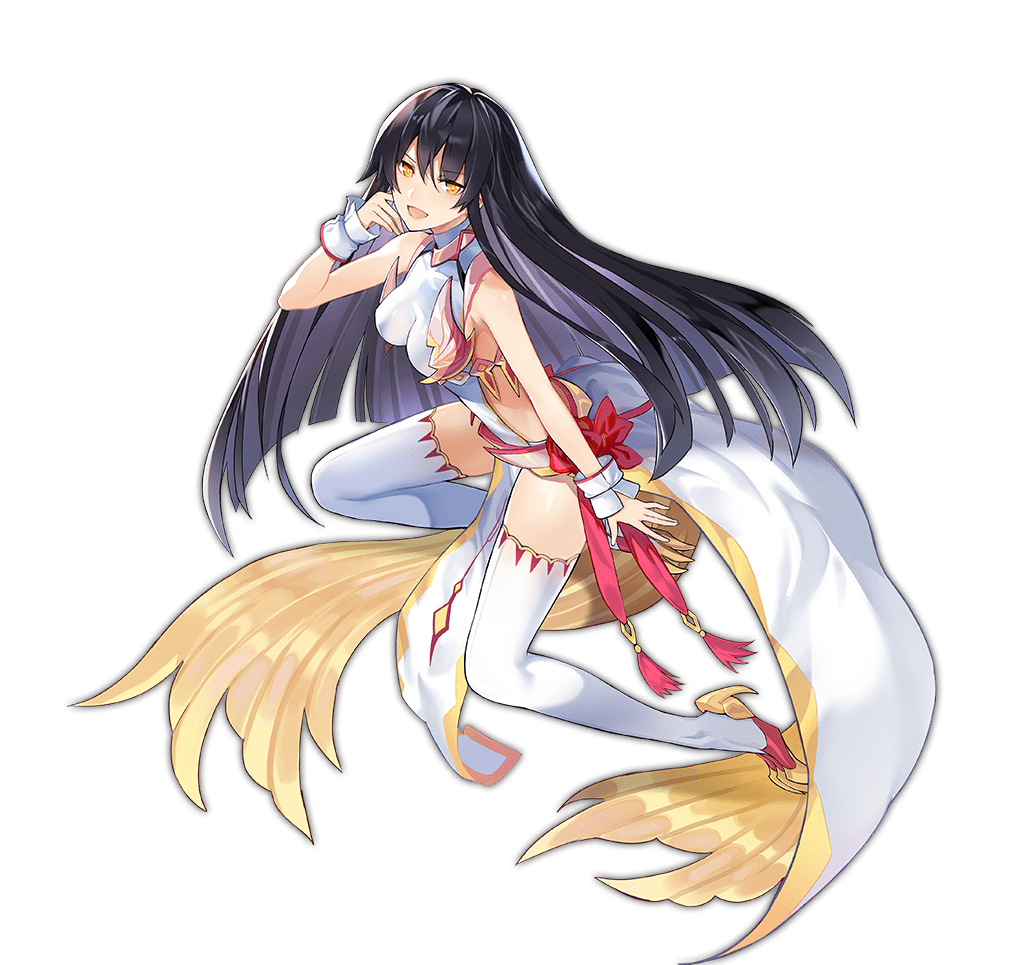 1girl :d ark_order artist_request bare_shoulders black_hair bow breasts claw_(weapon) dress full_body hair_ornament large_breasts long_hair looking_at_viewer official_art pelvic_curtain red_bow shoes side_slit sideboob sidelocks smile solo tachi-e thighhighs transparent_background v-shaped_eyebrows very_long_hair waist_bow weapon white_dress white_thighhighs wings wrist_cuffs xuannu_(ark_order) yellow_eyes