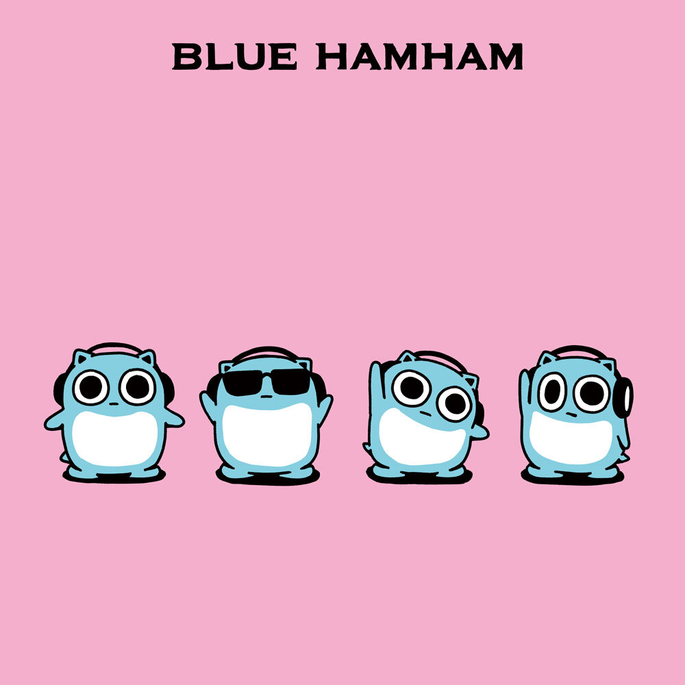 1:1 2020 arimura_taishi belly blue_body blue_fur blue_hamham cricetid exercise eyewear fur group group_picture hamster headphones male mammal pink_background raised_arm rodent semi-anthro simple_background sunglasses text white_belly wide_eyed