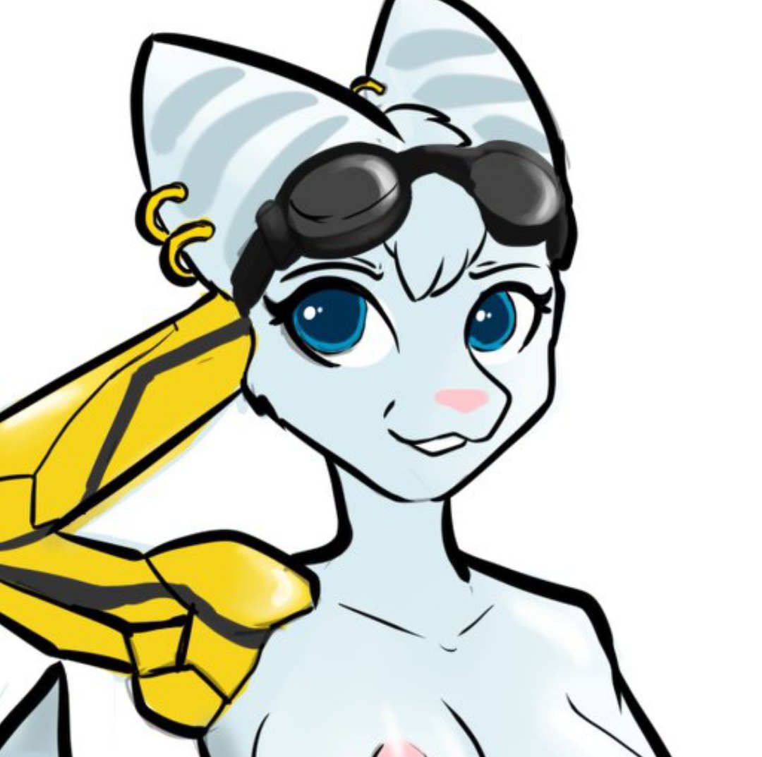 anthro areola big_ears big_eyes black_eyebrows black_eyelashes black_eyewear black_goggles blue_body blue_eyes blue_fur blue_stripes breasts bust_portrait closed_smile ear_piercing ear_ring eyebrows eyelashes eyewear eyewear_on_head eyewear_only female front_view fur glistening glistening_areola glistening_body glistening_breasts glistening_eyes glistening_fur glistening_nipples goggles goggles_on_head goggles_only gold_(metal) gold_earring gold_jewelry happy icon jewelry jukers lombax mammal monotone_areola monotone_eyebrows monotone_eyewear monotone_goggles monotone_nipples monotone_nose mouth_closed multicolored_body multicolored_fur nipples nude piercing pink_areola pink_nipples pink_nose portrait prick_ears prosthetic prosthetic_arm prosthetic_limb ratchet_and_clank rift_apart_lombax simple_background smile snout solo sony_corporation sony_interactive_entertainment striped_body striped_fur stripes teeth video_games white_background