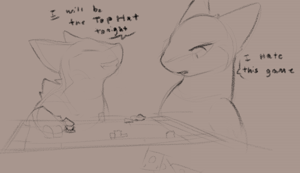 2020 anthro board_game dacad dialogue digital_media_(artwork) duo english_text fur mammal monochrome monopoly nintendo open_mouth pok&eacute;mon pok&eacute;mon_(species) quilava simple_background sketch smile solid_color_background text typhlosion video_games