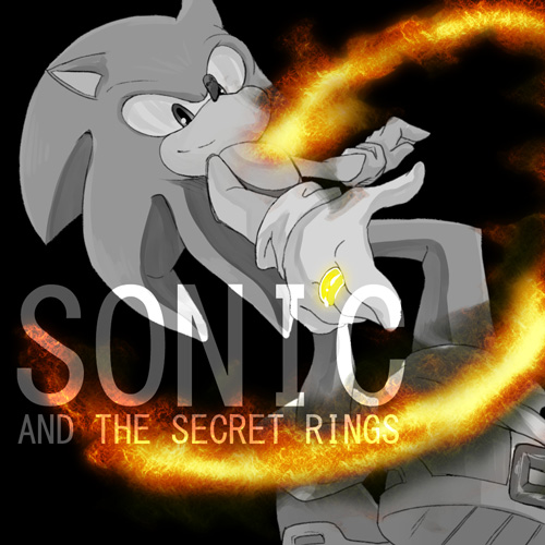 1:1 2013 anthro biped black_background clothing english_text eulipotyphlan fire footwear gloves gold_ring handwear hedgehog jam8686 low_res male mammal ring shoes simple_background smile solo sonic_and_the_secret_rings sonic_storybook_series sonic_the_hedgehog sonic_the_hedgehog_(series) text