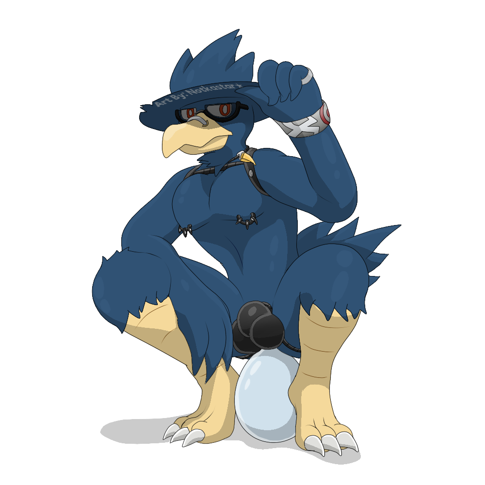 1:1 2020 accessory alpha_channel anthro avian balls_outline beak claws clothed clothing crouching egg eyewear facial_piercing front_view fur genital_outline hair harness jockstrap looking_at_viewer macho_brace male mostly_nude murkrow nintendo nipple_piercing nipples nose_piercing nose_ring notkastar piercing pok&eacute;mon pok&eacute;mon_(species) pouch_(disambiguation) red_eyes ring signature simple_background sitting solo sunglasses text transparent_background underwear video_games