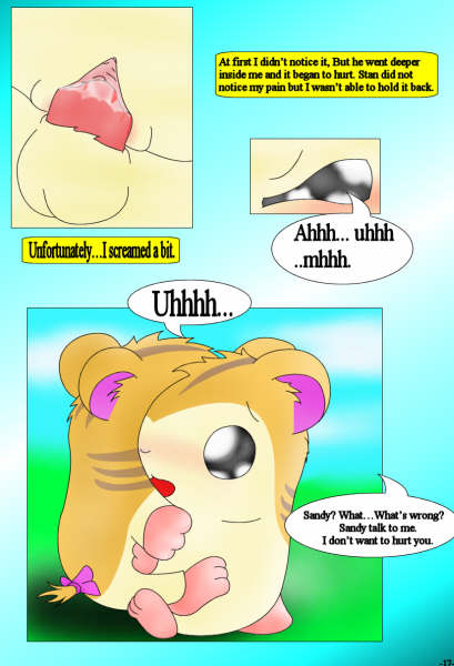 blood blush bow brother brother_and_sister comic curby cute dialog english_text female first_time fur hamster hamtaro hamtaro_(series) incest male mammal open_mouth orange_fur penetration penis pussy pussy_juice rodent sandy sandy_(hamtaro) sibling sister stan stan_(hamtaro) straight striped_fur tail_bow tapering_penis text vaginal vaginal_penetration virgin