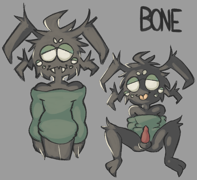 8_eyes anthro arachnid arthropod balls bedroom_eyes clothing don't_starve fangs genitals klei_entertainment male multi_eye multiple_images narrowed_eyes presenting seductive sitting solo spider sweater thebonezonedeluxe tongue tongue_out topwear video_games webber