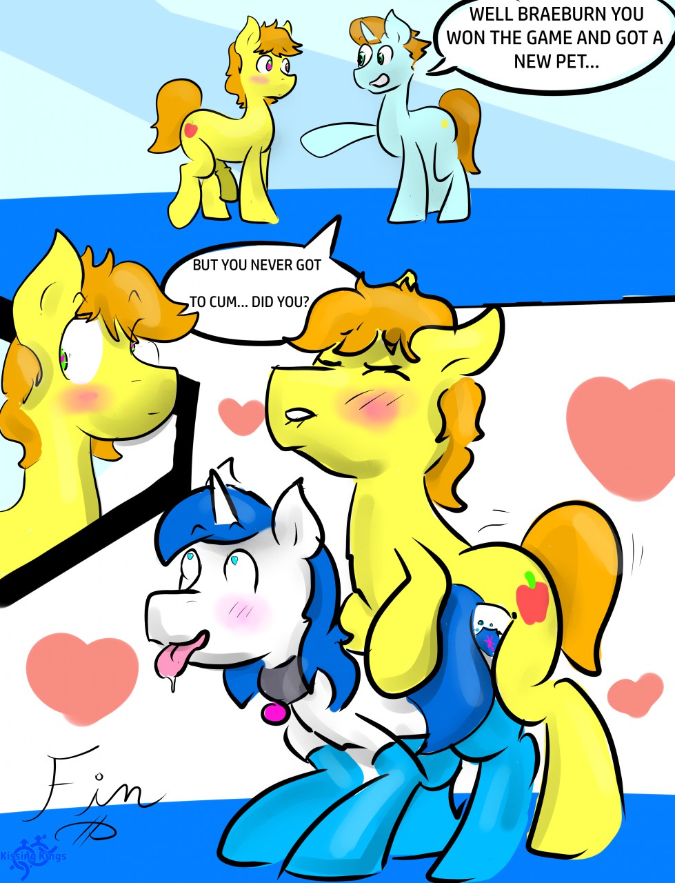 &lt;3 2018 ahegao anal anal_penetration anatomically_correct anatomically_correct_genitalia anatomically_correct_penis animal_genitalia animal_penis bite biting_lip biting_own_lip blue_background blue_clothing blue_eyes blue_hair blue_legwear blue_socks blush braeburn_(mlp) brown_hair clothing collar comic cutie_mark dialogue duo equid equine equine_penis eyes_closed fan_character feral feral_on_feral feral_penetrated feral_penetrating feral_penetrating_feral flaccid footwear forced friendship_is_magic from_behind_position fur genitals green_body green_eyes green_fur hair hi_res horn horse_tail killian_joy legwear legwear_only looking_pleasured male male/male male_penetrated male_penetrating male_penetrating_male mammal medial_ring mostly_nude mounting my_little_pony orange_body orange_fur penetration penis penis_in_ass pet petplay rape roleplay self_bite semi-anthro sex sex_slave shining_armor_(mlp) simple_background sissification socks socks_only speech_bubble text thigh_highs tongue tongue_out unicorn unicorn_horn white_body white_fur yellow_body yellow_fur