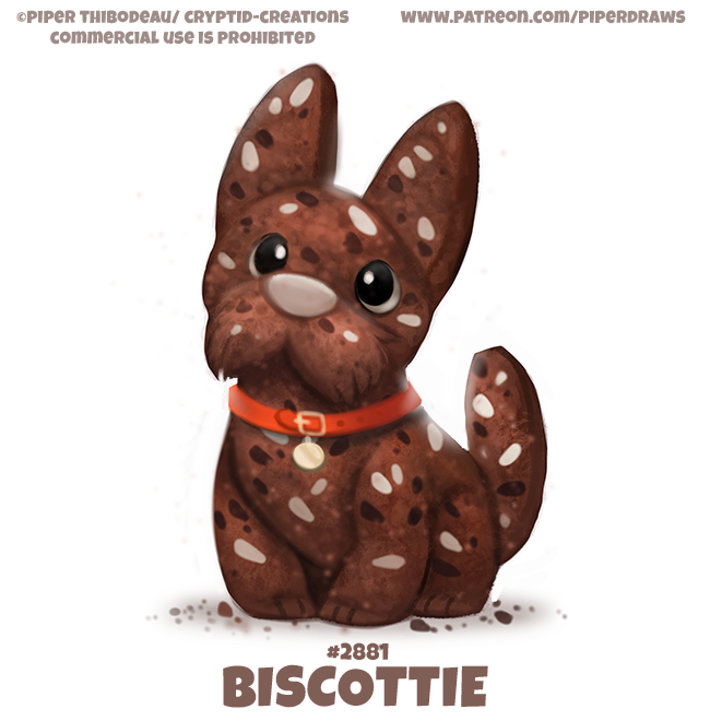 ambiguous_gender anthro biscotti black_eyes brown_body canid canine canis collar cryptid-creations domestic_dog english_text food food_creature humor hunting_dog mammal pun scottish_terrier simple_background solo tan_body terrier text url visual_pun white_background