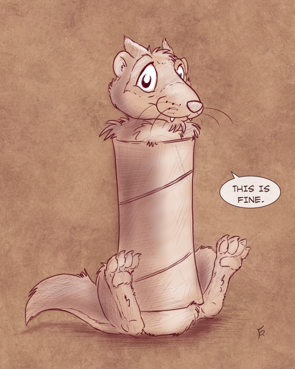 4:5 alternate_species ambiguous_gender anthro dialogue domestic_ferret english_text flinters hi_res mammal mustela mustelid musteline solo text tube whiskers