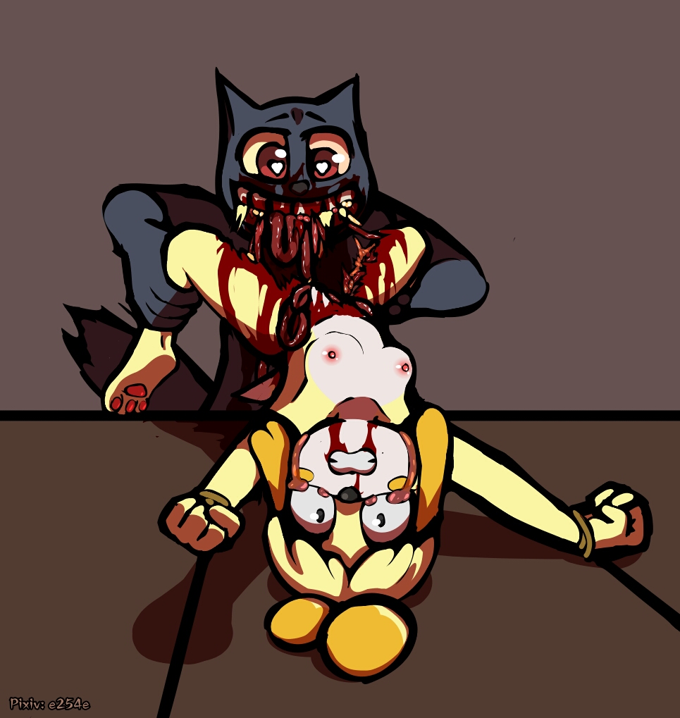 animal_crossing anthro arms_tied barefoot bdsm blood bodily_fluids bondage bound breasts canid canine canis cannibalism crying dinner disembowelment domestic_cat domestic_dog duo dying e254e eaten_alive felid feline felis female food fur genitals gore guts hard_vore imminent_death imminent_vore intestines isabelle_(animal_crossing) male male/female mammal nintendo nipples nosebleed nude pain peril pussy rope suffering tears torture video_games vore why yellow_body yellow_fur