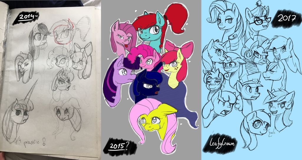 2014 2015 2017 ambiguous_gender angry apple_bloom_(mlp) blue_body blue_hair blush bodily_fluids bored colgate_(mlp) derpy_hooves_(mlp) digital_drawing_(artwork) digital_media_(artwork) draw_it_again ear_piercing earth_pony equid equine eyelashes female feral fluttershy_(mlp) friendship_is_magic fur group hair happy hasbro horn horse leafycrown long_hair magic male mammal multicolored_hair my_little_pony pegasus piercing pink_body pink_fur pink_hair pinkamena_(mlp) pinkie_pie_(mlp) pony princess_luna_(mlp) progression purple_body purple_fur purple_hair rarity_(mlp) red_hair sad sketch sketch_page smile stripes tears tinylittlewatermelon traditional_media_(artwork) twilight_sparkle_(mlp) two_tone_hair unicorn winged_unicorn wings yellow_body yikes young zebra zecora_(mlp)