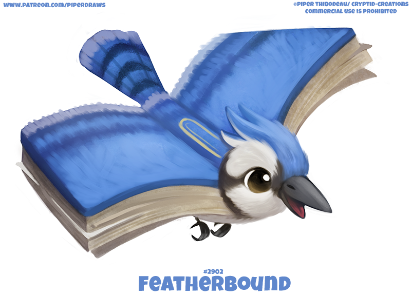 animate_inanimate avian bird black_body black_feathers blue_body blue_feathers blue_jay book brown_eyes corvid cryptid-creations english_text feathers feral flying humor jay_(bird) male new_world_jay open_mouth oscine paper passerine pun simple_background solo text url visual_pun white_background white_body white_feathers wings