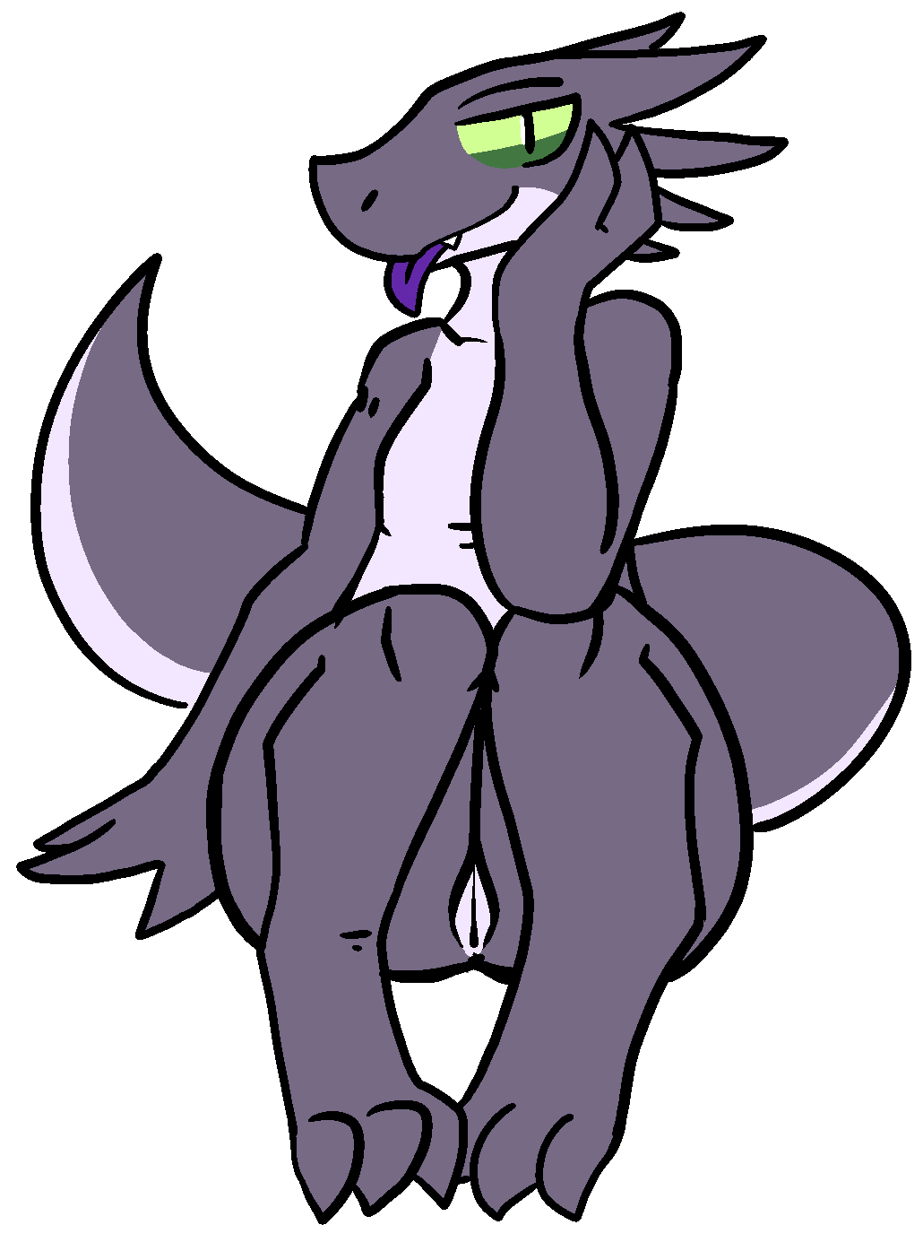 alpha_channel anthro black_background female genitals green_eyes hi_res kobold pussy reptile scalie simple_background simple_eyes simple_nose sitting smile solo tongue tongue_out trout_(artist)