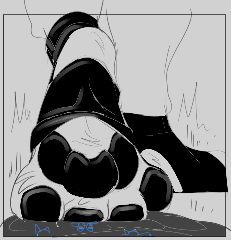 2019 4_toes ambiguous_focus ambiguous_gender ambiguous_species anthro anthro_focus beherit biped black_and_grey black_clothing black_legwear black_pawpads black_socks blue_lines border clothing cramped crush digital_drawing_(artwork) digital_media_(artwork) felid feline foot_shot footprint footwear footwear_only fur fur_tuft grey_background grey_border greyscale group hindpaw larger_ambiguous larger_anthro legwear line_art lying macro macro_focus mammal micro monochrome mostly_nude motion_lines on_front on_ground open-toe_socks paw_shot paw_tuft pawpads pawprint paws raised_paw rear_view restrained sadism simple_background size_difference sketch smaller_ambiguous smaller_anthro socks solo_focus standing stepped_on stepping stomping toes toony tuft under_foot under_paws unfinished vyse_(true_neutral) walking