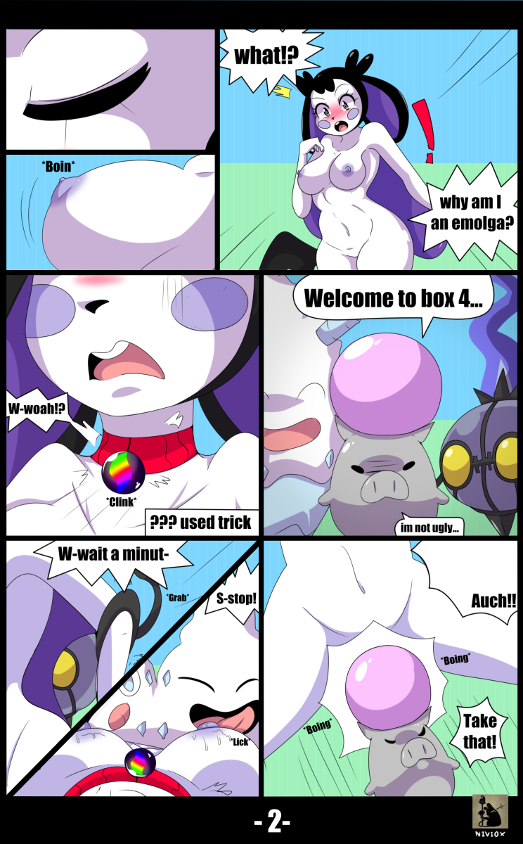 ! 2020 big_breasts blush breasts chandelure comic dialogue emolga english_text eyes_closed hi_res licking navel nintendo nipple_fetish nipple_lick nipple_play nipples niviox open_mouth pok&eacute;mon pok&eacute;mon_(species) spoink text tongue tongue_out vanilluxe video_games