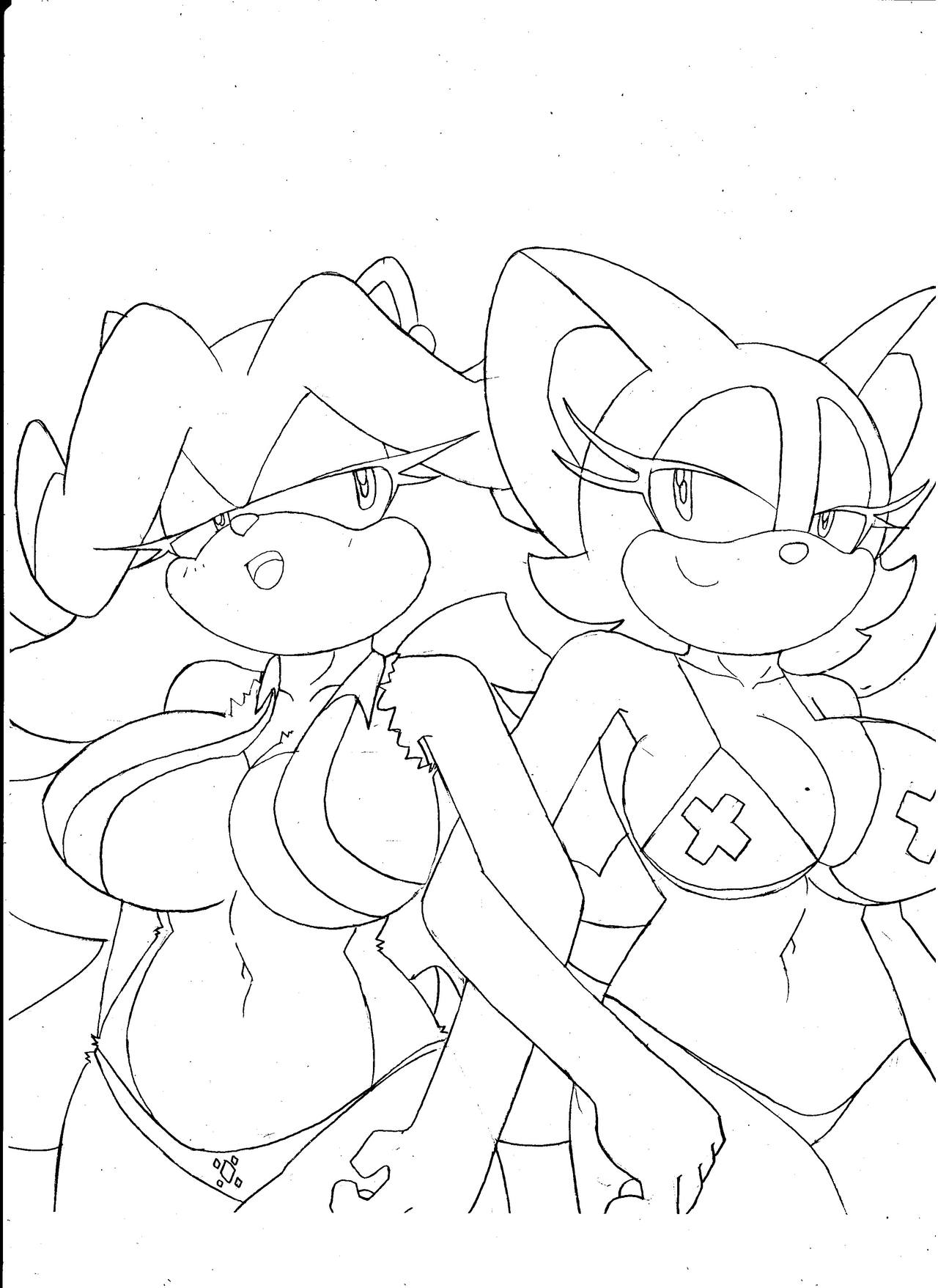 anthro archie_comics big_breasts bikini breasts breezie_the_hedgehog chiropteran clothed clothing duo eulipotyphlan female hair hedgehog hi_res lifeguard mammal membrane_(anatomy) membranous_wings monochrome rouge_the_bat simple_background sonic_the_hedgehog_(archie) sonic_the_hedgehog_(comics) sonic_the_hedgehog_(series) superbunnygt swimwear video_games wings