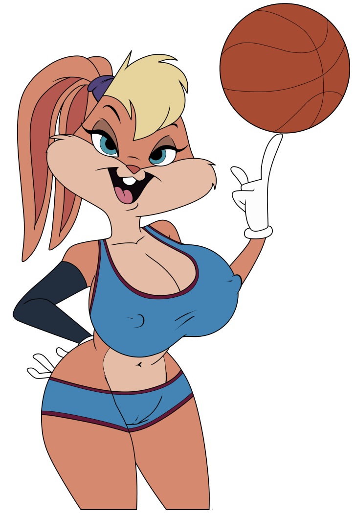 2020 alpha_channel anthro ball basketball_(ball) big_breasts breasts camel_toe clothing female huge_breasts lagomorph leporid lola_bunny looking_at_viewer looney_tunes lordstevie mammal navel nipple_outline open_mouth rabbit solo space_jam warner_brothers