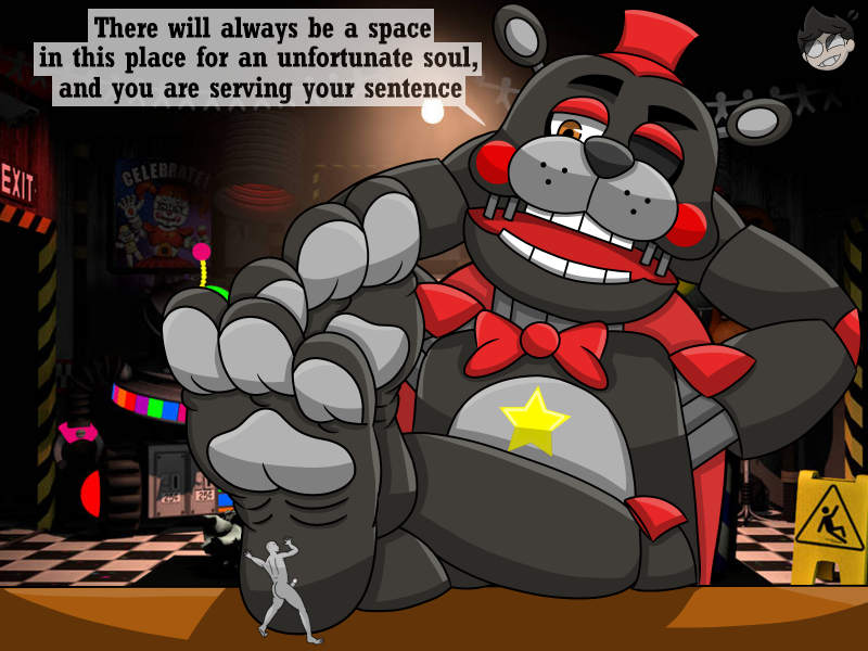 ! 1_eye 2019 3_toes 4:3 5_fingers animatronic anonymous anthro baby barefoot bidybab_(fnafsl) black_body black_eyebrows black_nose bow_tie butt candy_cadet chair checkered_floor circus_baby_(fnaf) clothing clown crossed_legs dialogue doorway duo english_text erection exit exit_sign eyebrows faceless_character faceless_male fingers five_nights_at_freddy's foot_fetish foot_focus freddy_fazbear's_pizzeria_simulator furniture genitals grey_body grey_butt grey_penis grey_skin half-closed_eyes hand_on_foot hand_on_head hands_behind_head hat headgear headwear human humanoid_genitalia humanoid_penis inside lefty_(fnaf) light looking_at_viewer looking_down machine male male/male mammal metal metallic metallic_body micro multicolored_body narrowed_eyes nude open_mouth orange_eyes pawpads paws penis pigtails poster presenting presenting_hindquarters presenting_penis pseudo_clothing pseudo_hair raised_arm raised_leg red_body relaxing robot round_ears sign sister_location sitting size_difference skinny smashcuenta123 speech_bubble standing star table tan_body teeth text toes top_hat ultimate_custom_night ursid vent video_games wet_floor_sign wheel white_body yellow_body young